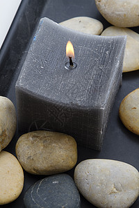 锌板盘健康岩石点燃装饰风格奢华蜡烛治疗石头冥想图片