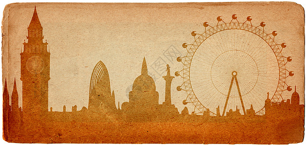 伦敦摩天轮伦敦的全景象 以德国语风格遗迹旅游建筑物城市吸引力景观寺庙纪念碑遗产双轮背景