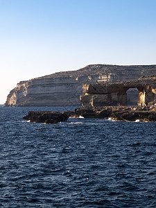 Dwejra 海景地质学天空旅行地震天顶岩石风景砂岩场景侵蚀图片