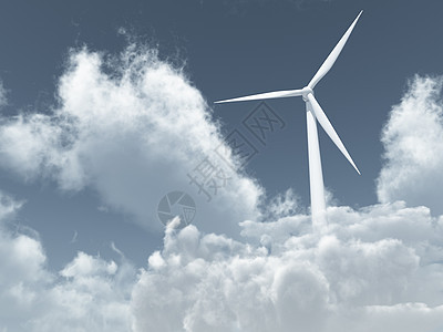 风电插图风车发电机旋转活力生态涡轮技术天空天堂背景图片