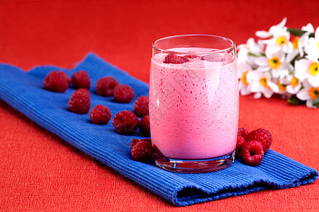 草莓饮料饮食甜点饮料茶点森林果汁浆果宏观玻璃营养图片