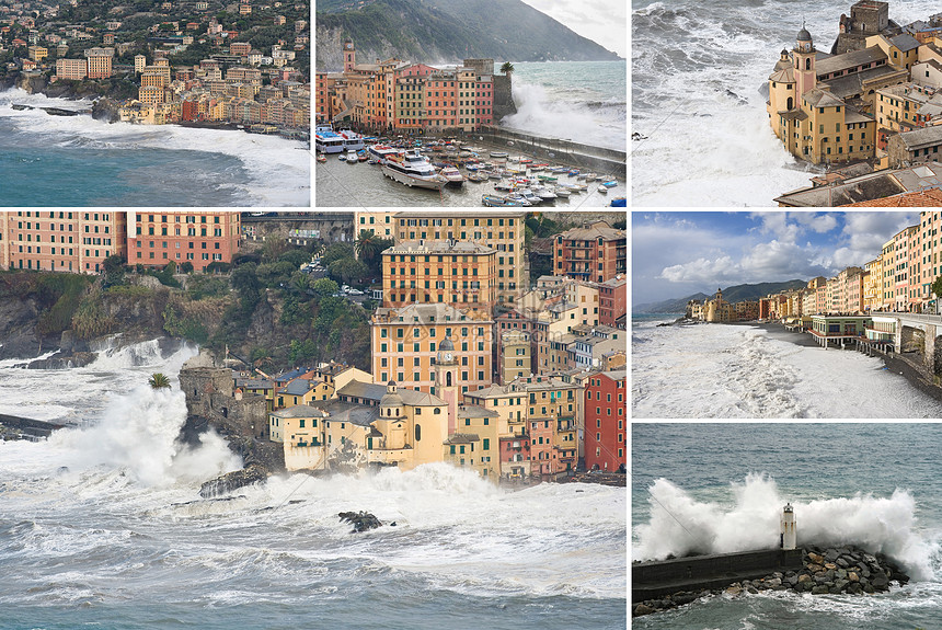 Camogli海风暴收集图片