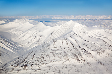 山区山脉顶峰白色风景天空地平线冰川高山全景蓝色区域图片