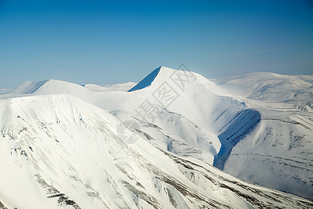 雪山山脉蓝色地平线区域白色天空顶峰风景山脉冰川全景图片