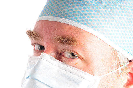 医生或医务工作者护士病菌外科男性帽子手术医疗男人面具眼睛背景图片
