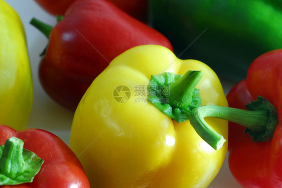 蔬菜纤维生产营养沙拉黄色烹饪绿色饮食胡椒辣椒图片