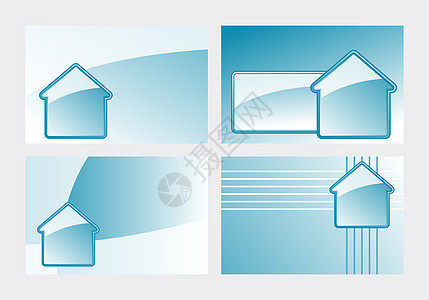 房地产蓝色插图财产住宅卡片小屋建筑建造房子商业图片