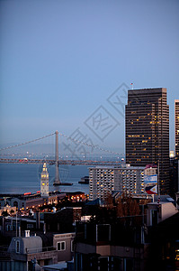 旧金山市风景金融地标景观城市商业背景图片
