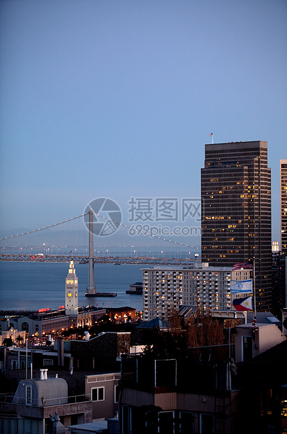 旧金山市风景金融地标景观城市商业图片
