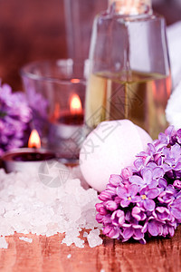 沐浴和泉水皮肤紫丁香药品瓶子桑拿化妆品芳香软木温泉护理图片