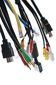 电线金子红色白色技术插座千斤顶电缆黑色视频电子产品图片