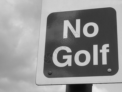 无高尔夫标志预警白色危险预感黑色邮政信号标语场地命令图片