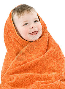 儿幼婴孩童微笑烘干婴儿期皮肤眼睛喜悦幸福女儿童年毯子图片