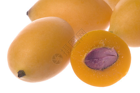 孤立的芒果薄膜生产饮食小吃宏观李子甜点食物水果情调营养图片