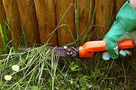 转化草草工具退休工作草地闲暇修剪剪刀花园园艺房子图片