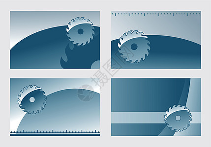 锯刀木工商业标签卡片空白木匠工具圆圈插图金属背景图片