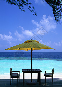 热带热带视图海景海滩背景图片