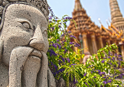 曼谷大宫旅游守护风景宫殿观光皇家雕像警卫图片
