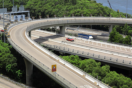 高速公路系统卡车车辆速度旅行蓝色辉光商业场景运动建筑图片