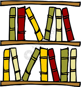 书架作家书店写作树叶卡通片字母架子创造力香椿阅读图片
