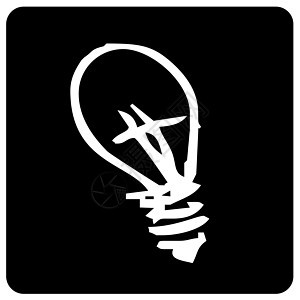 灯泡图标按钮力量网络生产解决方案创新商业创造力推介会智力背景图片