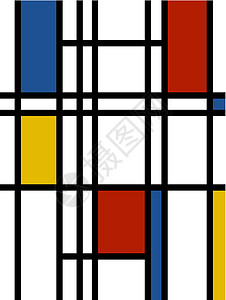 Mondrian 背景背面打印图片