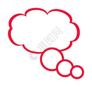 空虚的想法或思想泡沫空白图形化插图气泡红色图片