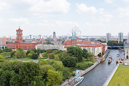 中柏林空中观察主场广场蓝色天际天线建筑旅游首都城市大教堂图片