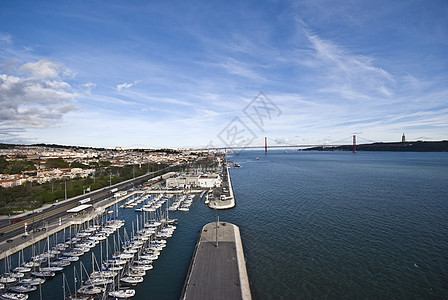 Tejo 泰州蓝色纪念碑水手船舶旅行石头建筑学海洋城市晴天图片