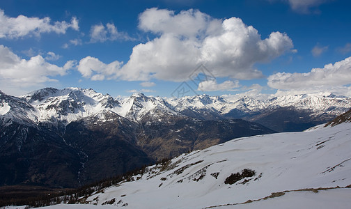 冬冬山星星太阳顶峰阳光滑雪全景风景假期公园蓝色图片