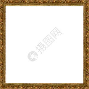框架木头绘画画廊艺术博物馆家具白色背景图片