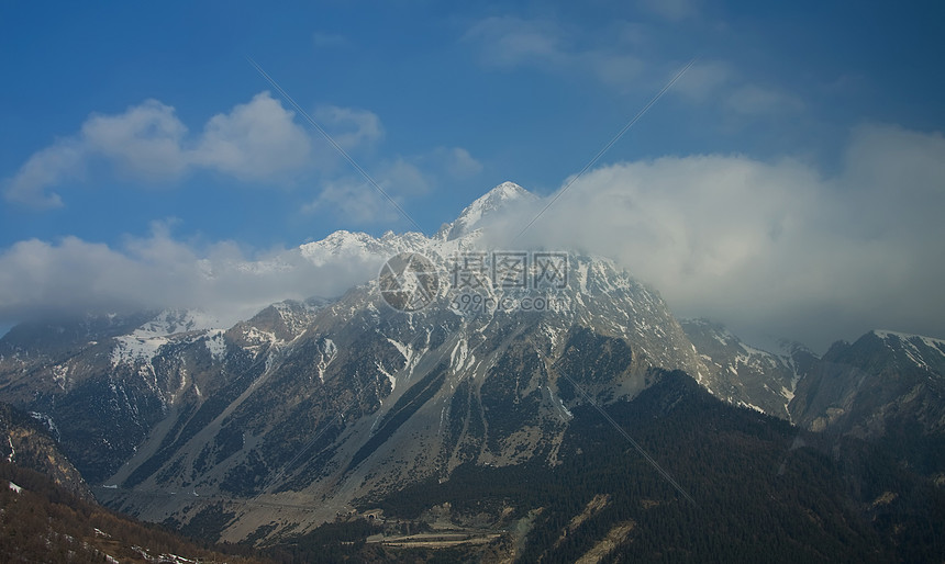 冬冬山土地公园蓝色全景地标顶峰国家风景场景旅行图片