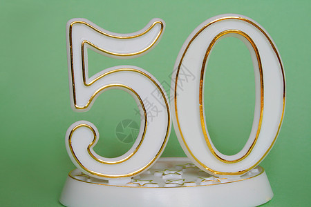 第50个符号数字纪念日金子周年白色活动生日图片