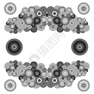抽象的单色矢量说明黑色灰色色调白色背景图片