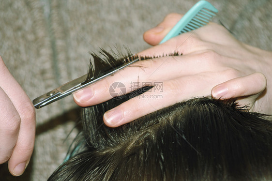 理发剪刀剪发造型师头发职业造型理发师工作梳子客户图片