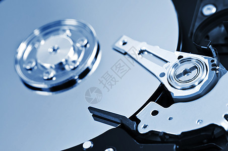 硬件驱动细节电脑金属电子产品光盘记忆磁盘纺纱硬盘旋转圆形图片
