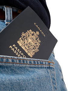 后口袋系列  护照在口袋蓝色牛仔布照片鉴别腰带牛仔裤小册子图片