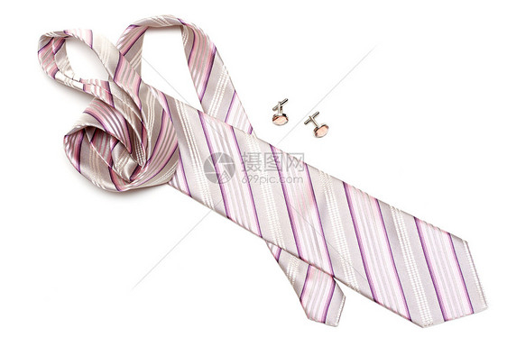 玫瑰领带和袖扣图片