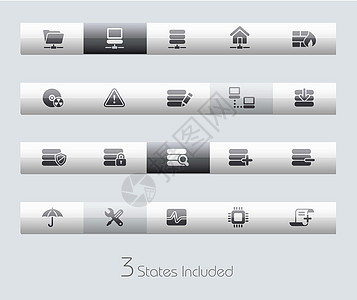 网络和服务器网络图标///经典条列系列图片