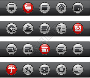网络和服务器 Web 图标 // 按钮栏系列图片