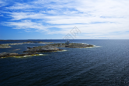 瑞典群岛爬坡码头地平线支撑悬崖岩石海岸线乐趣风景海洋图片