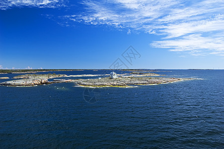 瑞典群岛码头房子海岸支撑地平线海岸线海浪天空乐趣爬坡图片