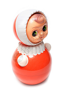 塑料娃娃玩具婴儿红色孩子眼睛木偶白色图片