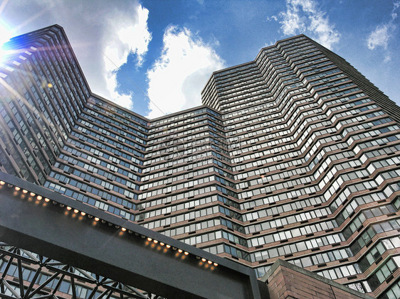 纽约市大楼纽约市大厦日落反射景观旅游旅行建筑地标帝国办公室商业图片