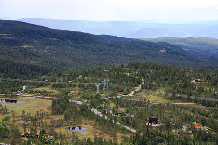 从 Norefjell 查看国家风景沼泽船长松树公园山脉天空旅行峡谷图片