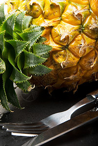 菠萝植物养分美食甜点食物小吃水果饮食热带盘子图片