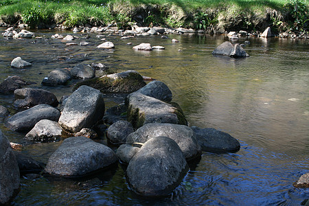 岩石河景极端场景风景波纹公园森林树木苔藓溪流荒野图片