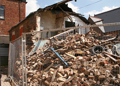 倒塌建筑场景外观灾难拆除保险瓦砾城市结构废墟房子图片