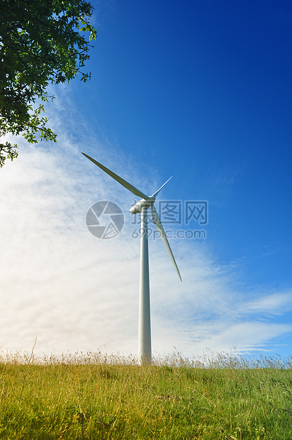 风力涡轮机旋转保护力量天空蓝色农场涡轮纺纱金属日落图片