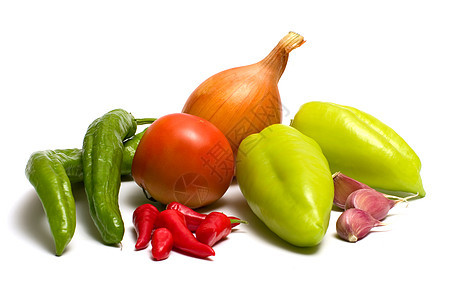 蔬菜营养收成饮食胡椒植物辣椒洋葱小吃白色红色图片